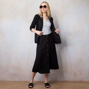 LC Lauren Conrad Black Midi Skirt- Plus size 2x